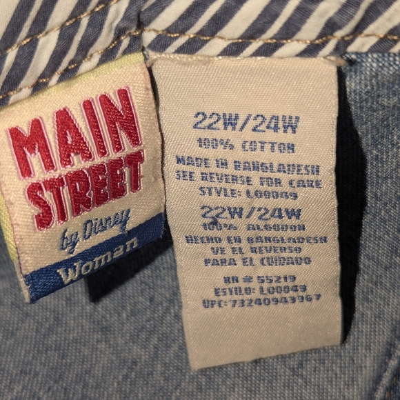 Vintage Main Street by Disney Women Plus Size Overall Shorts. Size 22/24 - Picture 3 of 9